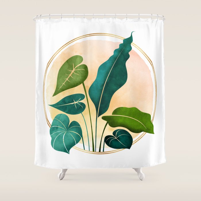 Opening Act Tropical Greenery Shower Curtain Gallery Image 1