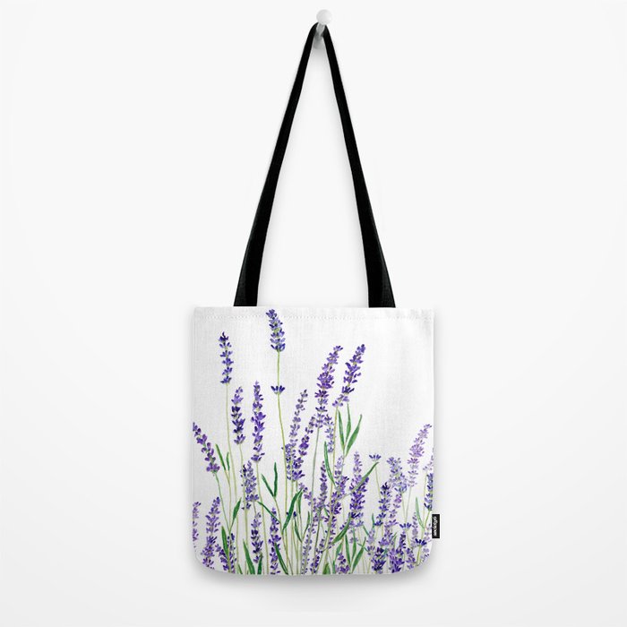 lavender watercolor horizontal Tote Bag Gallery Image 2