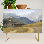 Montana Mountain Landscape Photography x Cabin Wall Art Credenza Gallery Image 1