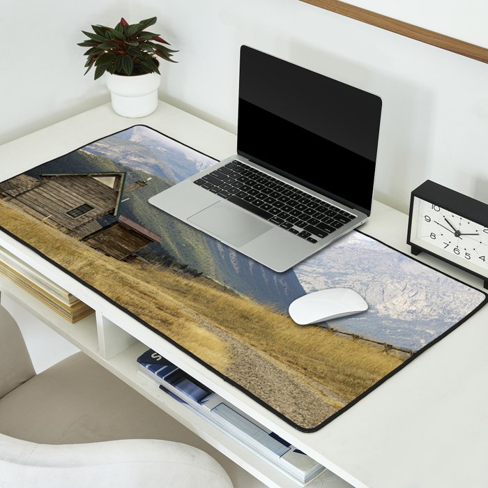 Montana Mountain Landscape Photography x Cabin Wall Art Desk Mat Gallery Image 2