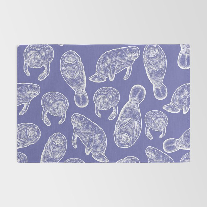Veri Peri Periwinkle Manatees Rug Gallery Image 2