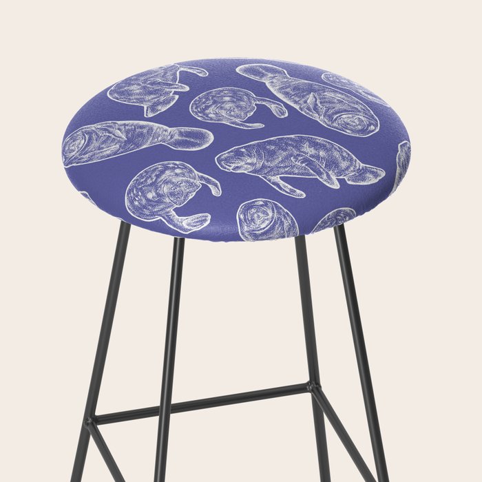 Veri Peri Periwinkle Manatees Stool Gallery Image 2