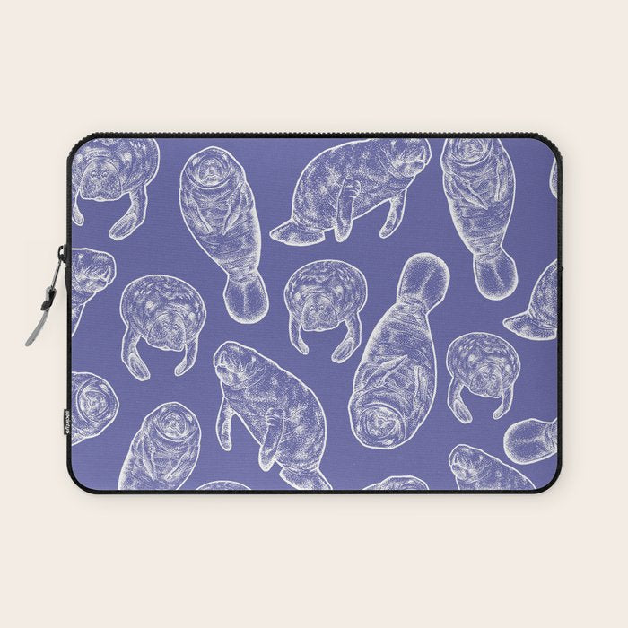 Veri Peri Periwinkle Manatees Laptop Sleeve Gallery Image 1