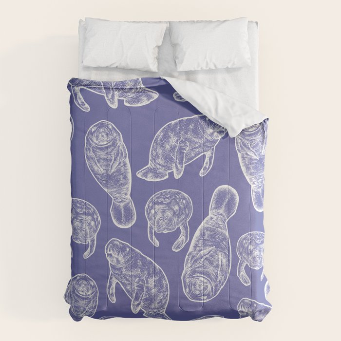 Veri Peri Periwinkle Manatees Comforter Gallery Image 6