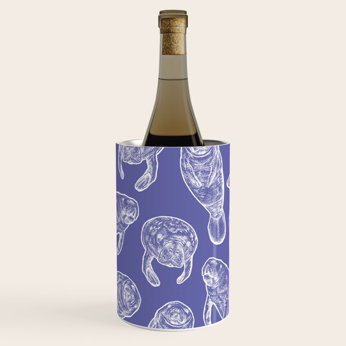 Veri Peri Periwinkle Manatees Wine Chiller Gallery Image 2