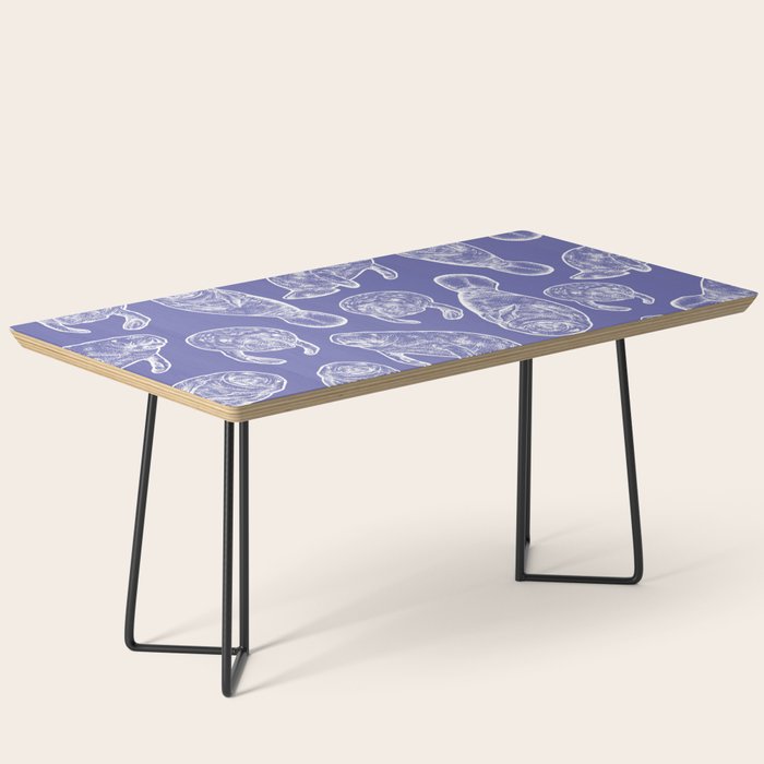 Veri Peri Periwinkle Manatees Coffee Table Gallery Image 1
