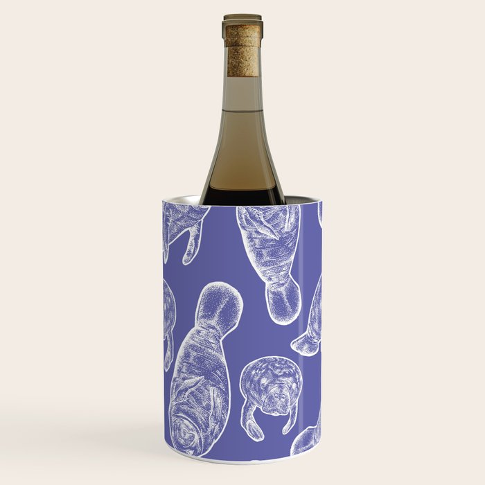 Veri Peri Periwinkle Manatees Wine Chiller Gallery Image 3