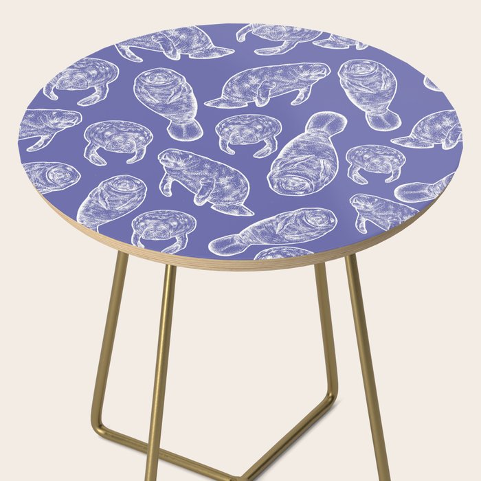 Veri Peri Periwinkle Manatees Side Table Gallery Image 2