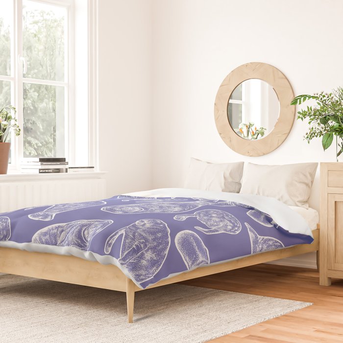 Veri Peri Periwinkle Manatees Duvet Cover Gallery Image 2