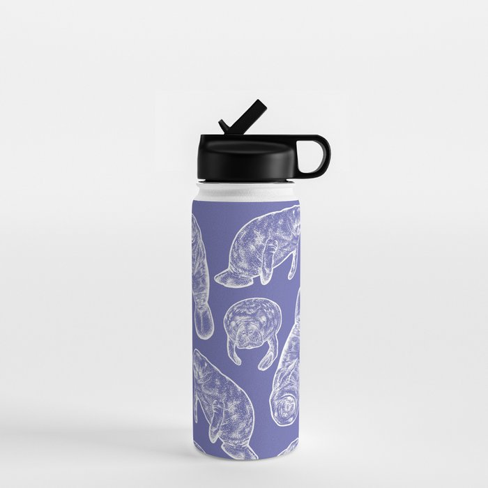Veri Peri Periwinkle Manatees Water Bottle Gallery Image 1