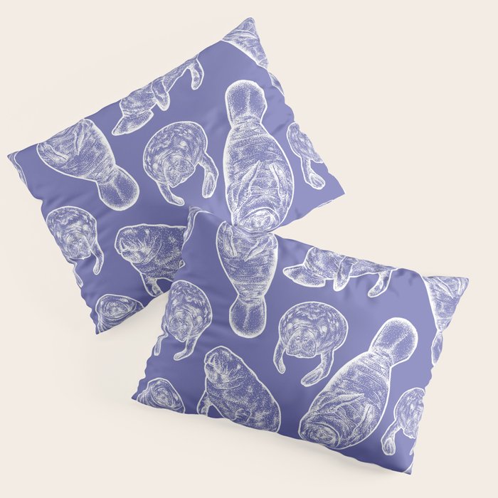 Veri Peri Periwinkle Manatees Pillow Sham Gallery Image 3