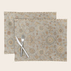 Antique Persian Floral Medallion Vector Painting Placemat Gallery Image 1
