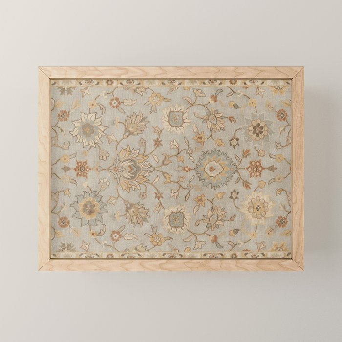Antique Persian Floral Medallion Vector Painting Mini Art Print Gallery Image 1