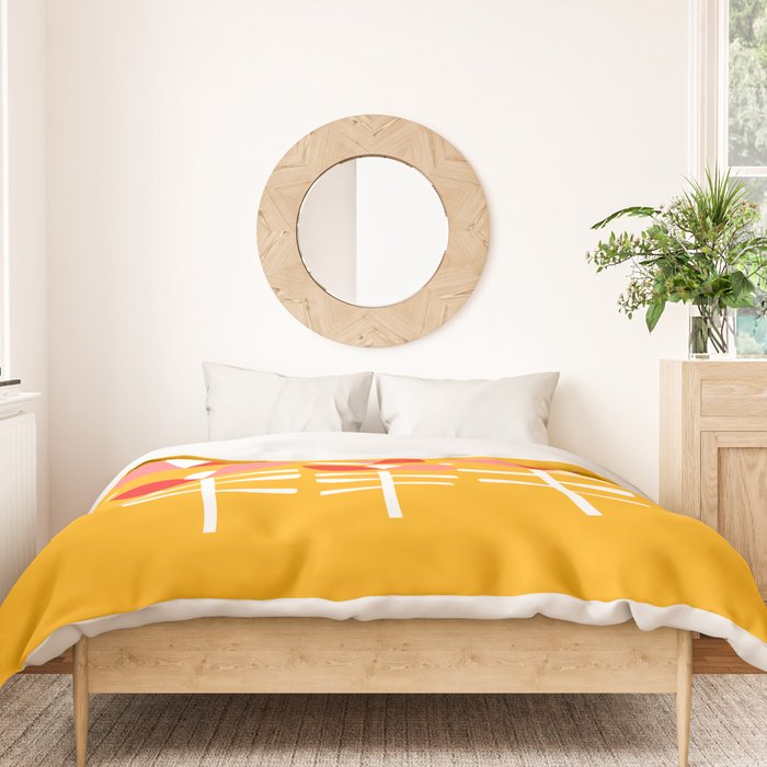 Florals Looking Up - Yellow Duvet Cover Gallery Image 3