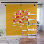 Florals Looking Up - Yellow Wall Mural Gallery Image 1