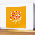 Florals Looking Up - Yellow Wall Mural Gallery Image 2