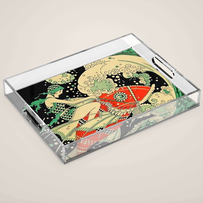 âWaterâ Art Deco By J Carlos Acrylic Tray Gallery Image 1