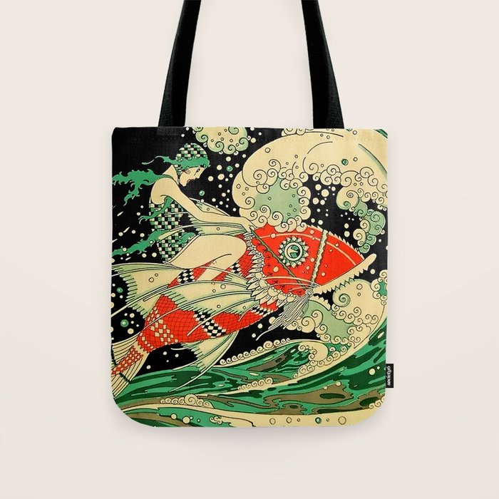 âWaterâ Art Deco By J Carlos Tote Bag Gallery Image 1