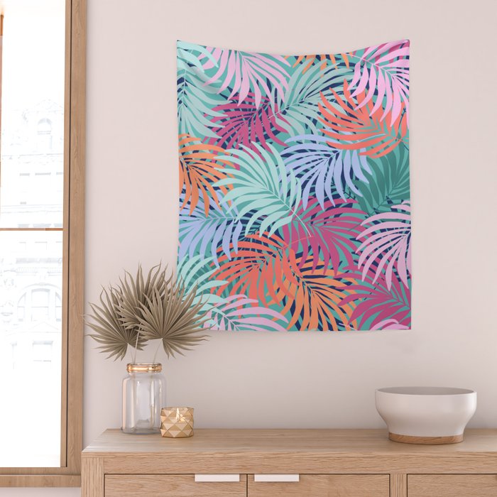 Tropical Forest - sunset Wall Tapestry Gallery Image 2
