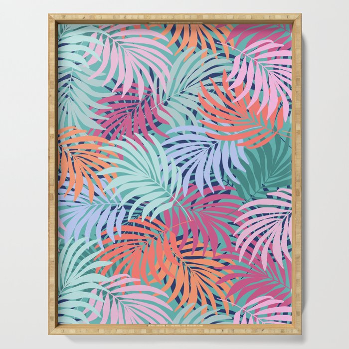 Tropical Forest - sunset Serving Tray Gallery Image 1