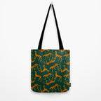 Tigers (Dark Green and Marigold) Tote Bag Gallery Image 2