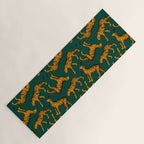Tigers (Dark Green and Marigold) Yoga Mat Gallery Image 1