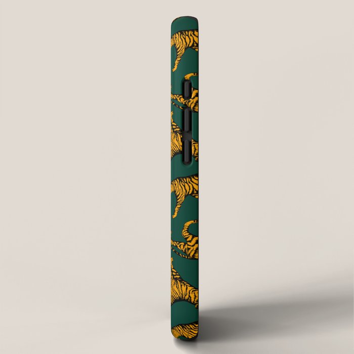 Tigers (Dark Green and Marigold) iPhone Case Gallery Image 2