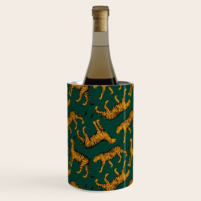 Tigers (Dark Green and Marigold) Wine Chiller Gallery Image 3