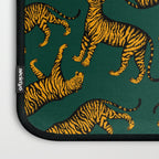 Tigers (Dark Green and Marigold) Laptop Sleeve Gallery Image 3