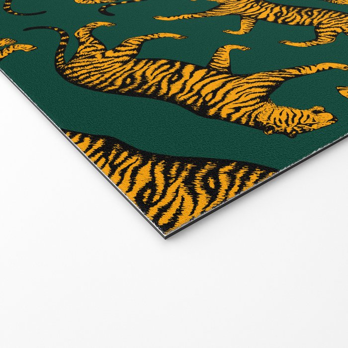 Tigers (Dark Green and Marigold) Welcome Mat Gallery Image 2