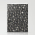 Stella - Atomic Age Mid Century Modern Pattern in Almond Cream and Charcoal Gray Stationery Card Gallery Image 2