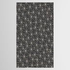 Stella - Atomic Age Mid Century Modern Pattern in Almond Cream and Charcoal Gray Tablecloth Gallery Image 2