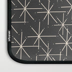 Stella - Atomic Age Mid Century Modern Pattern in Almond Cream and Charcoal Gray Laptop Sleeve Gallery Image 3