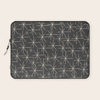 Stella - Atomic Age Mid Century Modern Pattern in Almond Cream and Charcoal Gray Laptop Sleeve Gallery Image 1