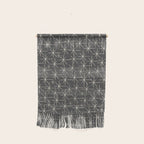 Stella - Atomic Age Mid Century Modern Pattern in Almond Cream and Charcoal Gray Wall Hanging Gallery Image 1