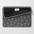Stella - Atomic Age Mid Century Modern Pattern in Almond Cream and Charcoal Gray Laptop Sleeve Gallery Image 2