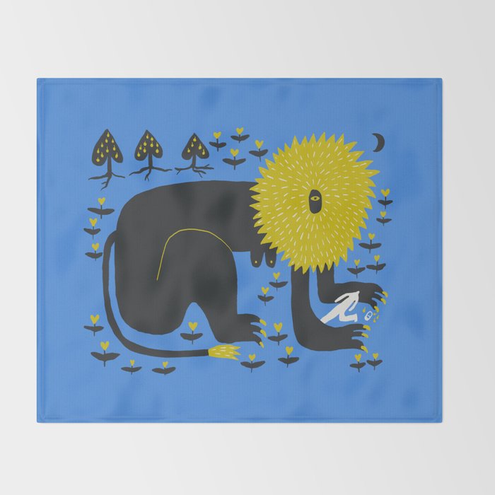 She Lion Throw Blanket Gallery Image 2