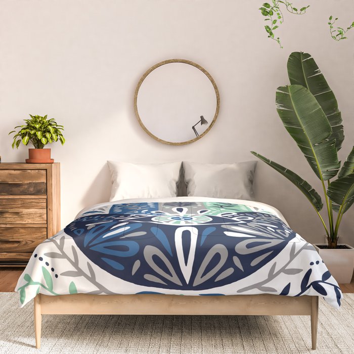 Hamsa Hand - Navy Palette Comforter Gallery Image 3