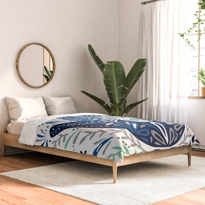 Hamsa Hand - Navy Palette Comforter Gallery Image 2