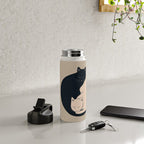 Yin Yang Cats Illustration Water Bottle Gallery Image 4