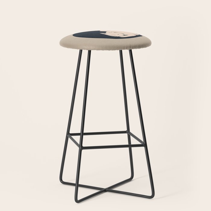 Yin Yang Cats Illustration Stool Gallery Image 1