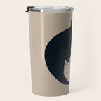 Yin Yang Cats Illustration Travel Mug Gallery Image 3