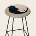 Yin Yang Cats Illustration Stool Gallery Image 2