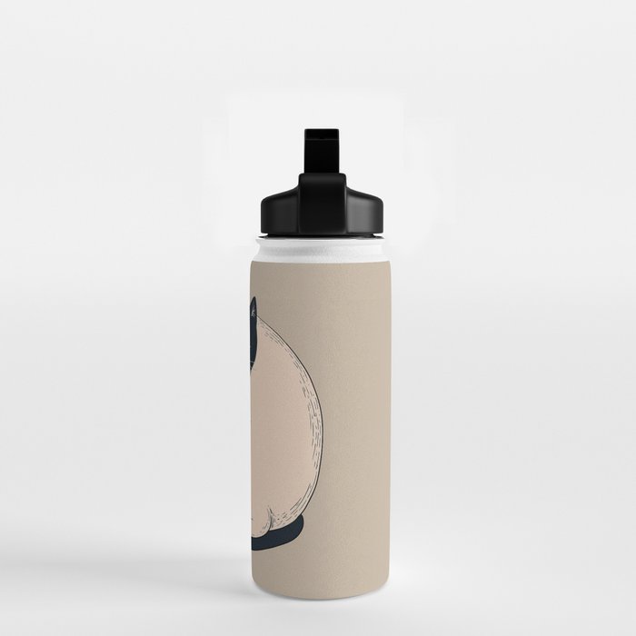 Yin Yang Cats Illustration Water Bottle Gallery Image 2