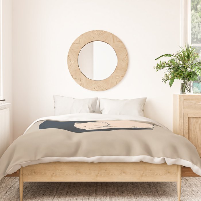 Yin Yang Cats Illustration Duvet Cover Gallery Image 3