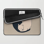 Yin Yang Cats Illustration Laptop Sleeve Gallery Image 2