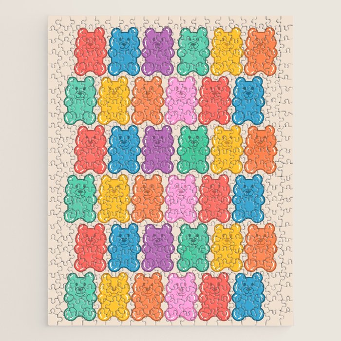 Rainbow Jelly Bears Pattern Jigsaw Puzzle Gallery Image 1