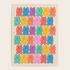 Rainbow Jelly Bears Pattern Poster Gallery Image 4