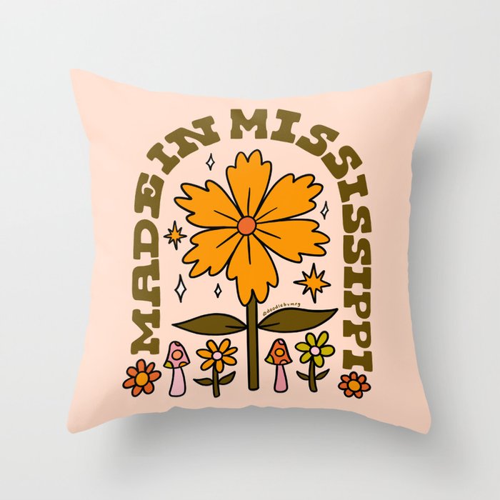 Made In Mississippi Throw Pillow Gallery Image 1
