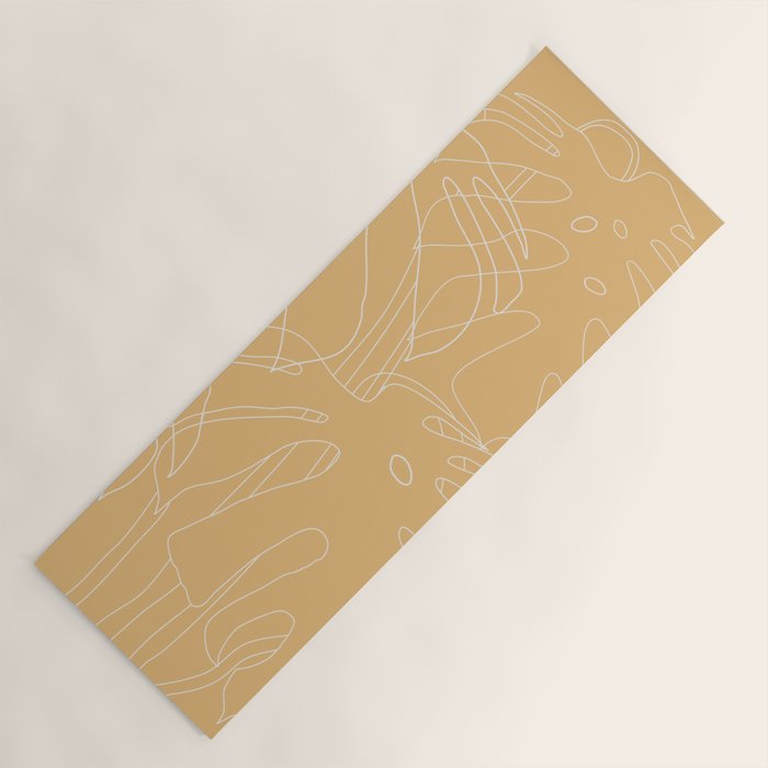 Monstera No2 Yellow Yoga Mat Gallery Image 1